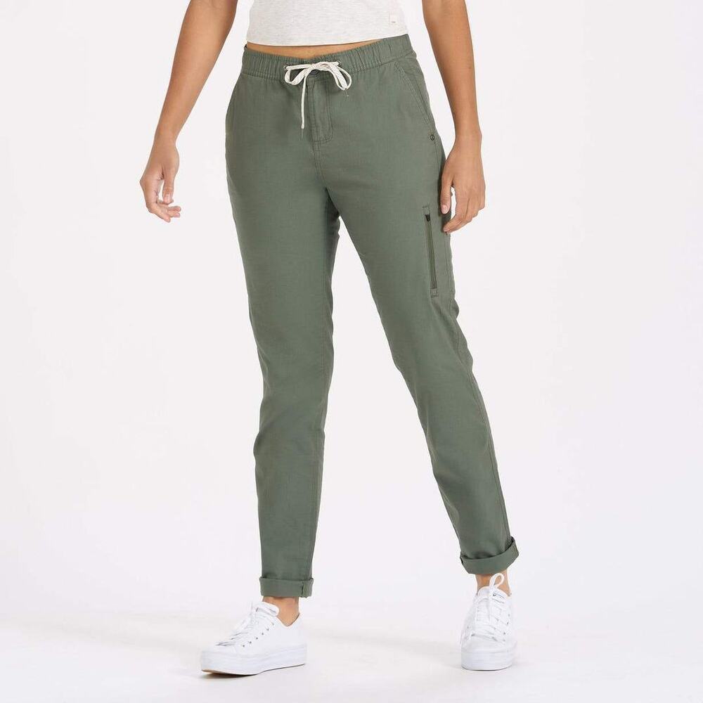 Vuori Ripstop Womens Army Green Athletic Hiking Organic Cotton Pants Size Small